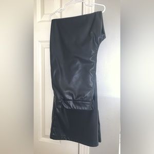 Faux Leather Flared Pants